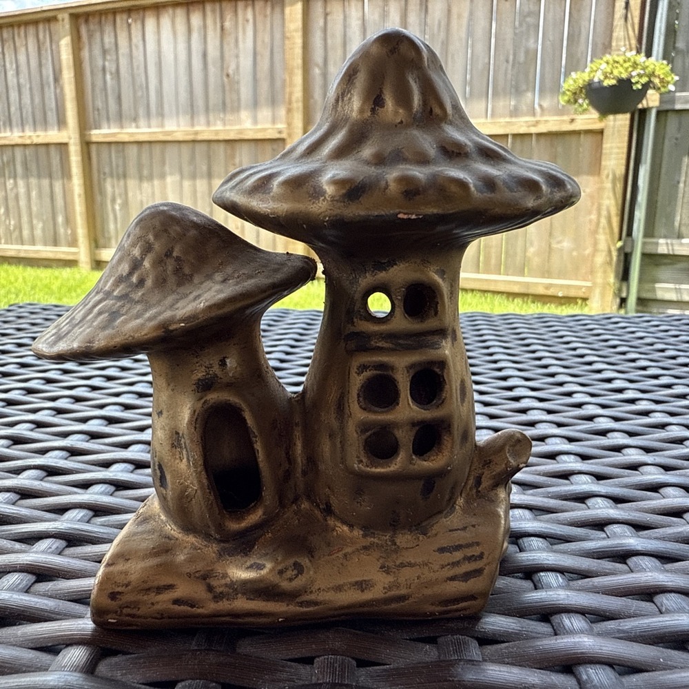 Ceramic Mushroom Figurine 4.5 "